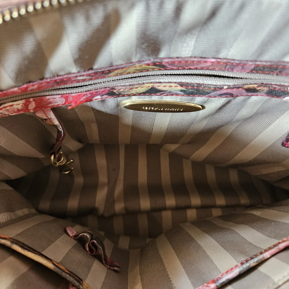 Brahmin Bag Louis Rose Floral Crossbody Bag - Picture 4 of 4